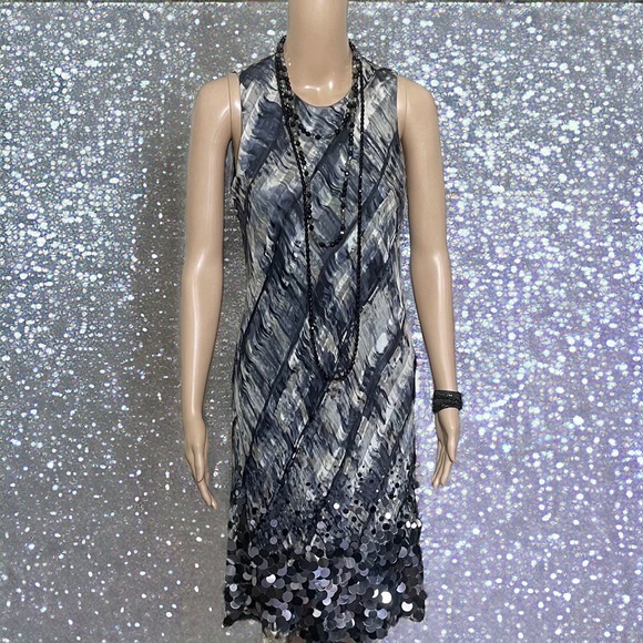 Carmen Marc Valvo Glitzy Party Dress -Wedding Guest Wow -Cocktail Party -Size 8 - Picture 2 of 16